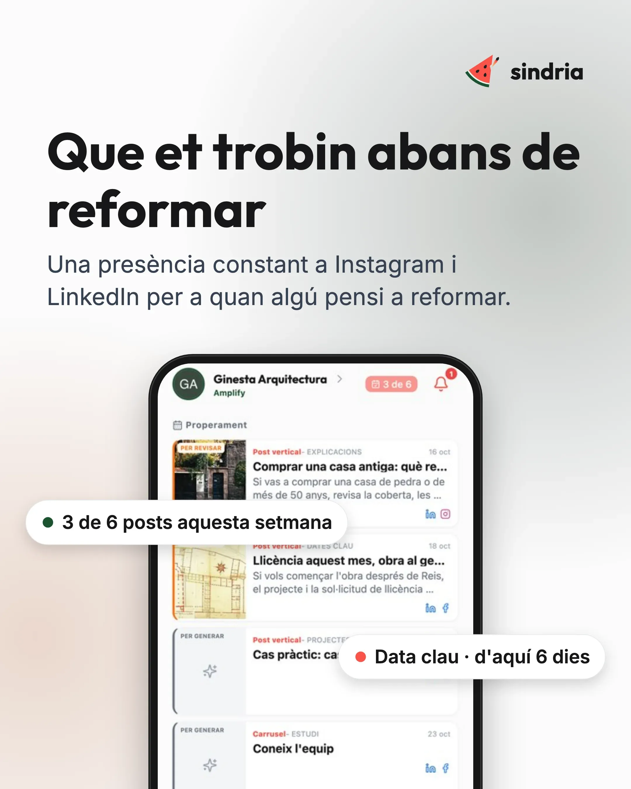 Estudis d'arquitectura: Resultats visibles