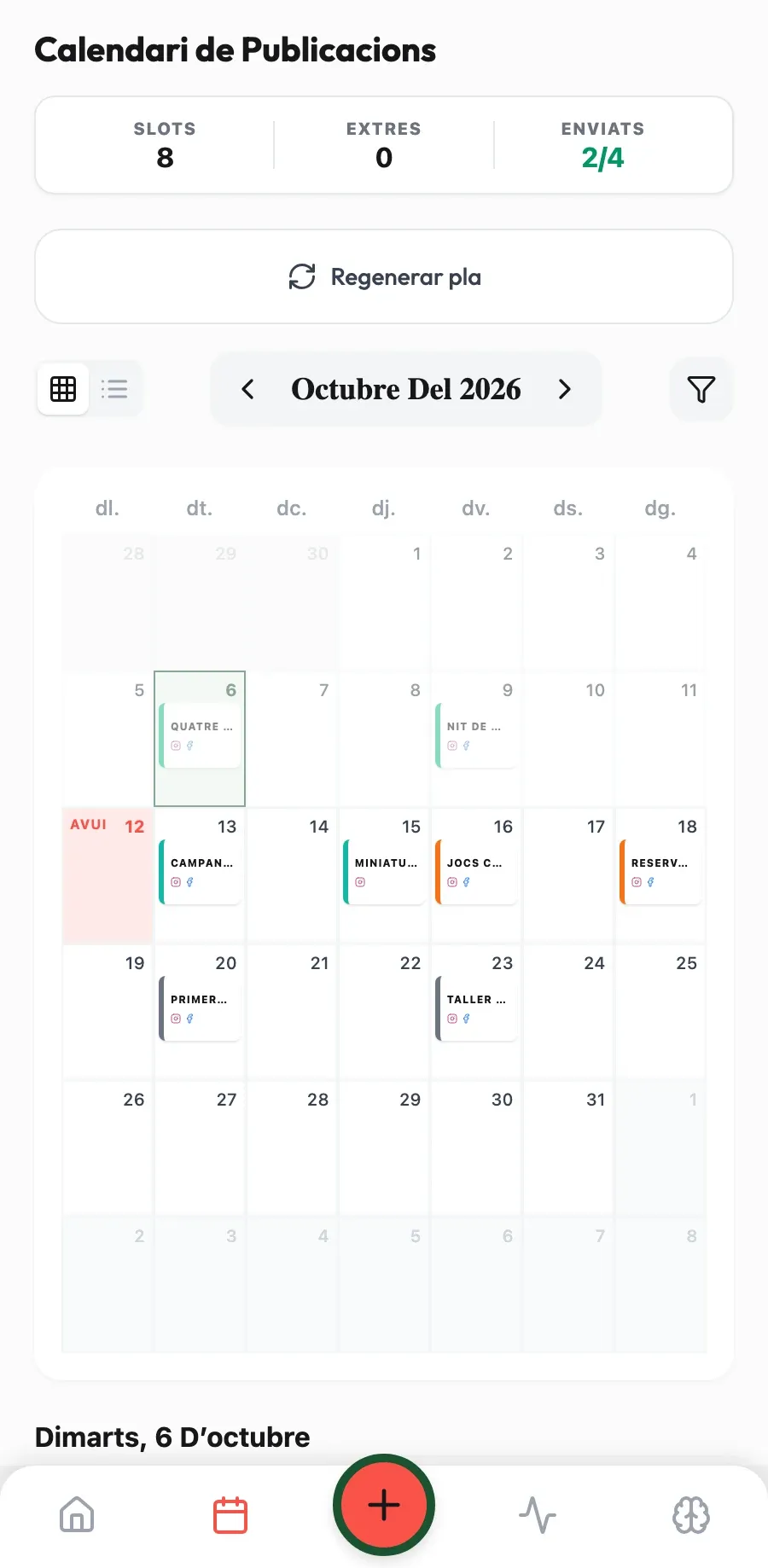 La teva setmana, ja planificada. Novetats, nits de demos i tornejos repartits al calendari, a punt perquè els revisis.