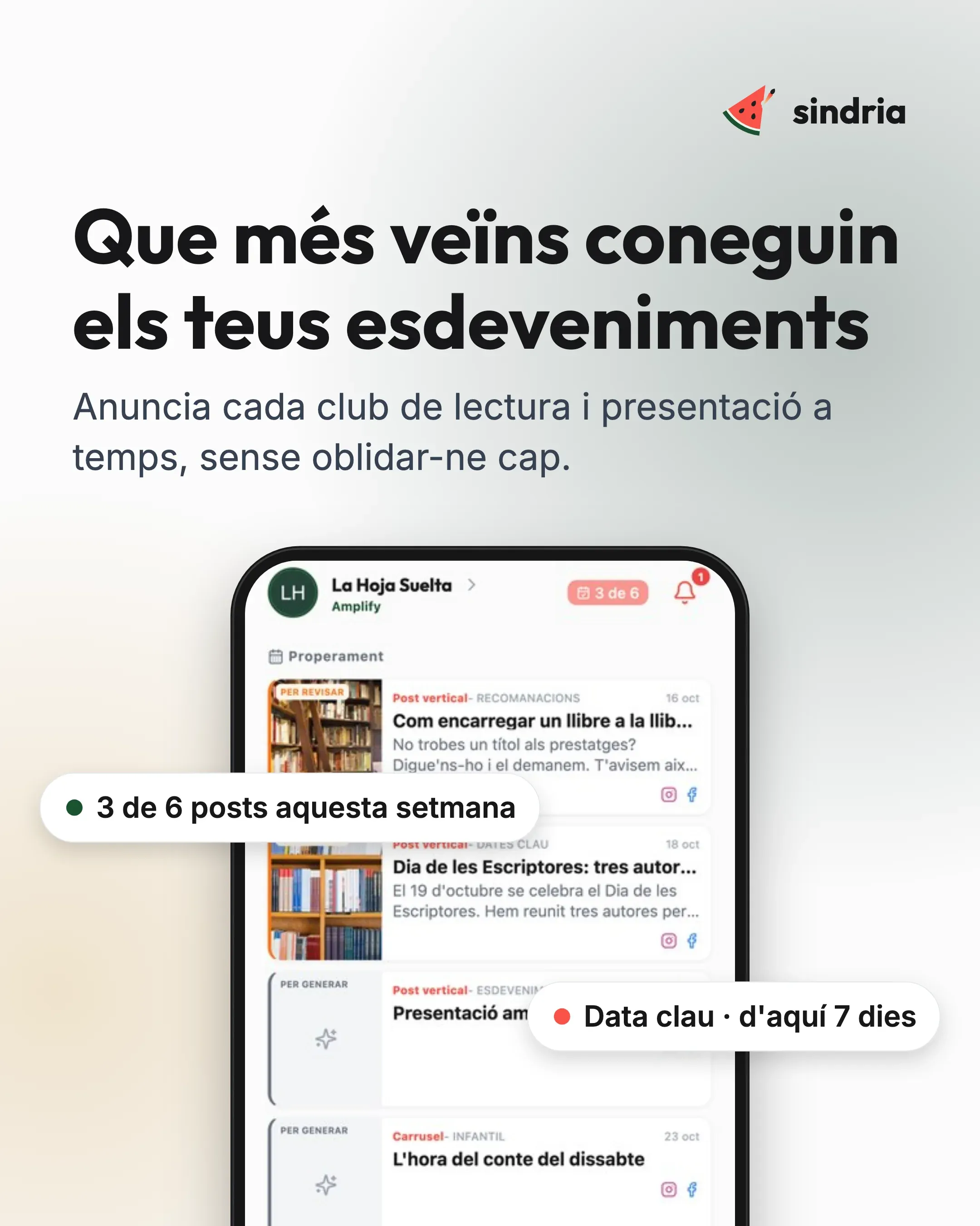 Llibreries: Resultats visibles