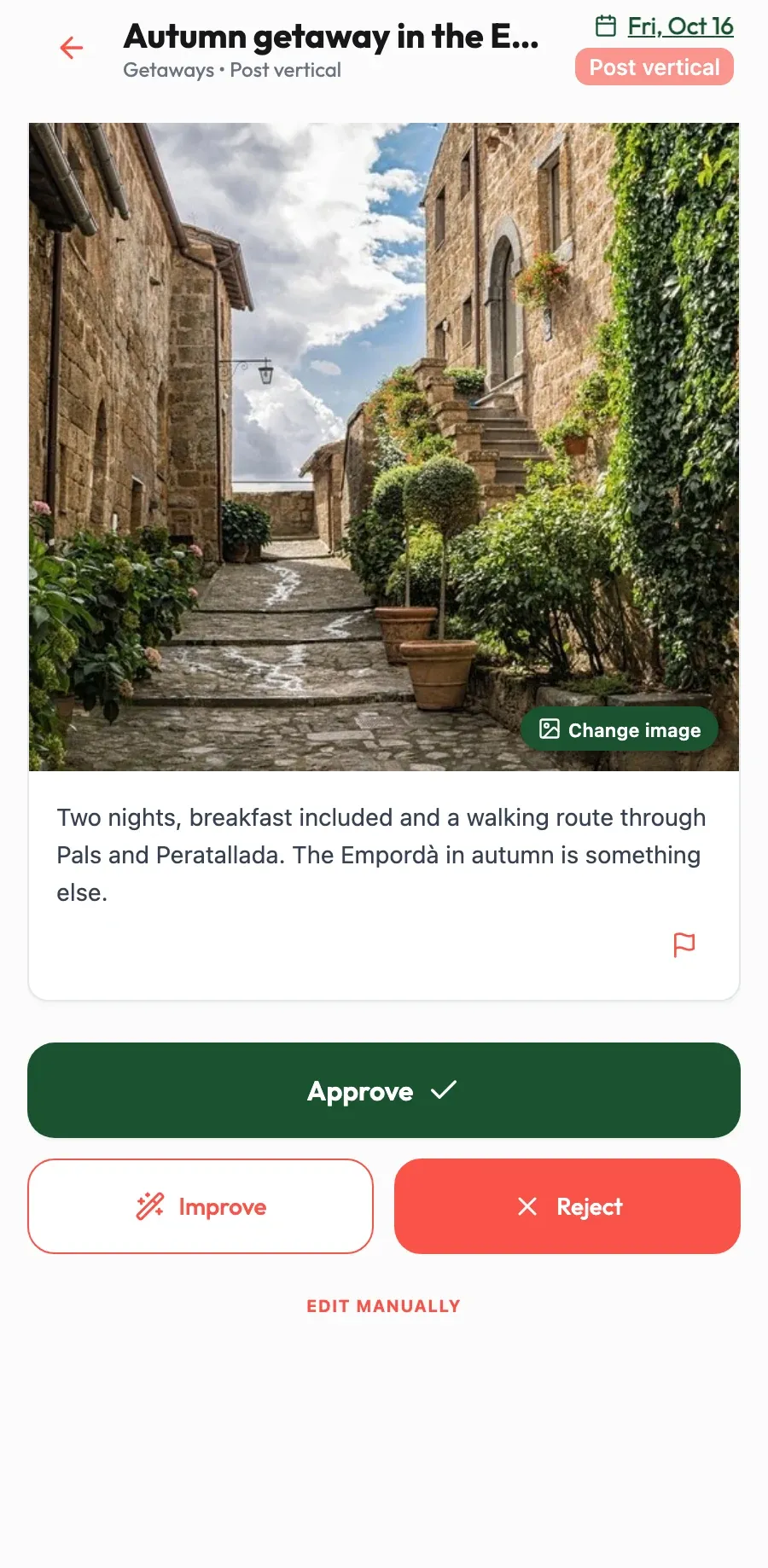 Copy that invites guests. Describes each room and breakfast warmly, without tourist clichés.