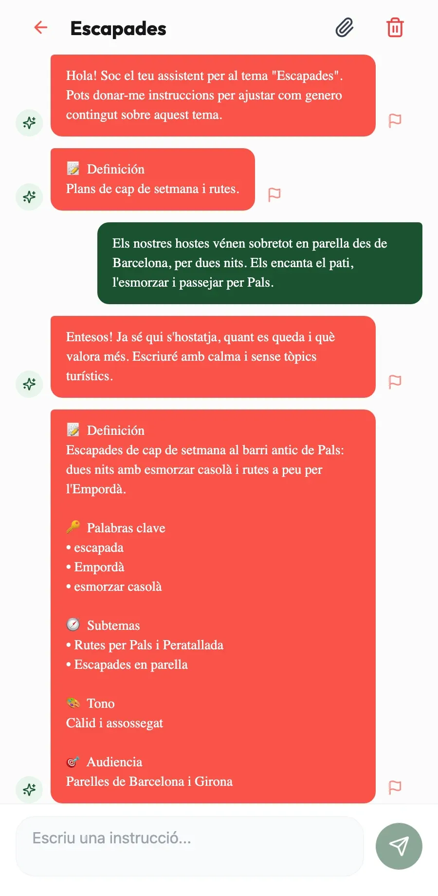 Parla com la teva casa. Explica-li qui s'hi allotja i què valora; aprèn el to del teu hotel.