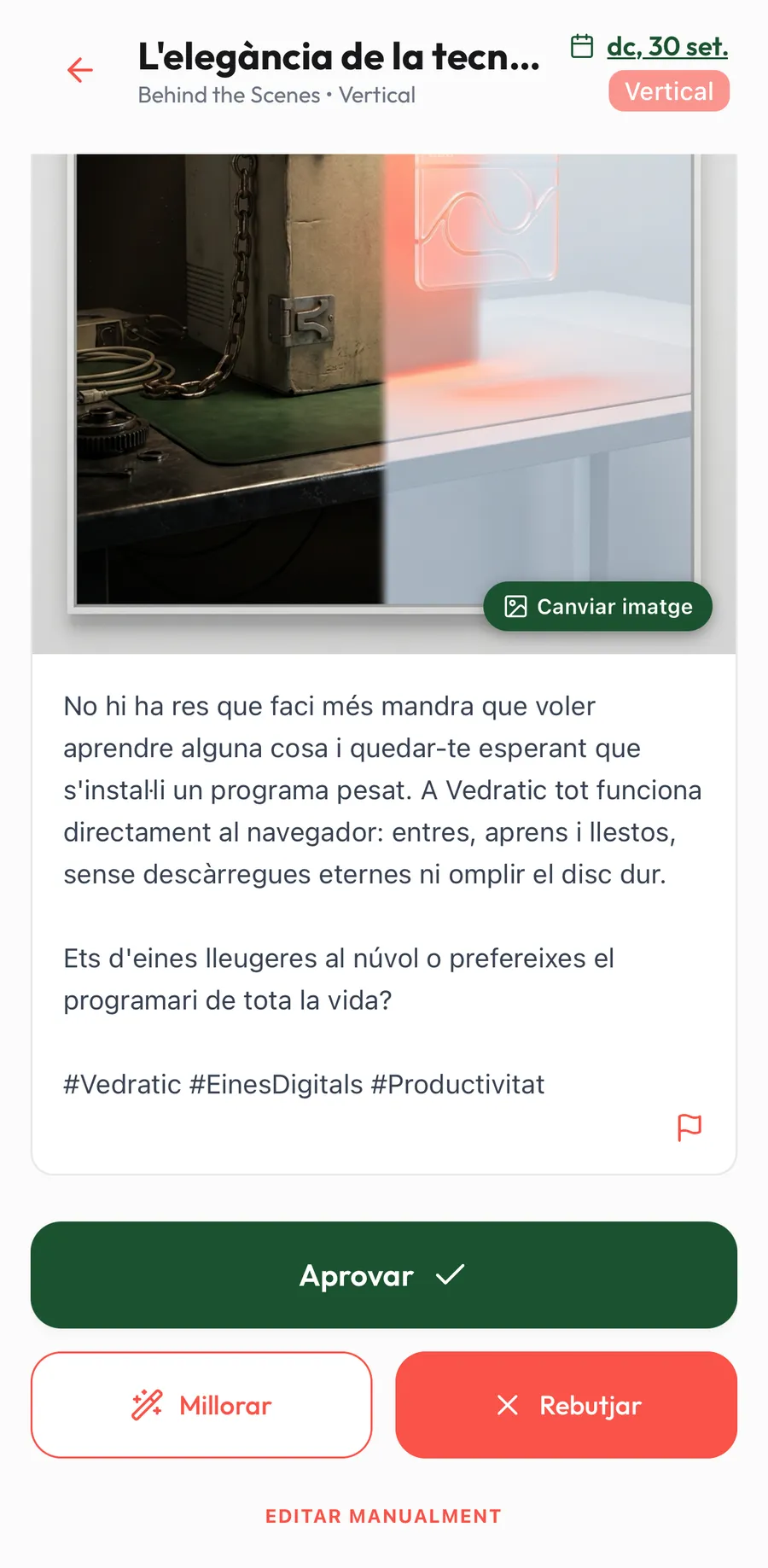 Un post escrit per Sindria, a punt per aprovar, millorar o rebutjar