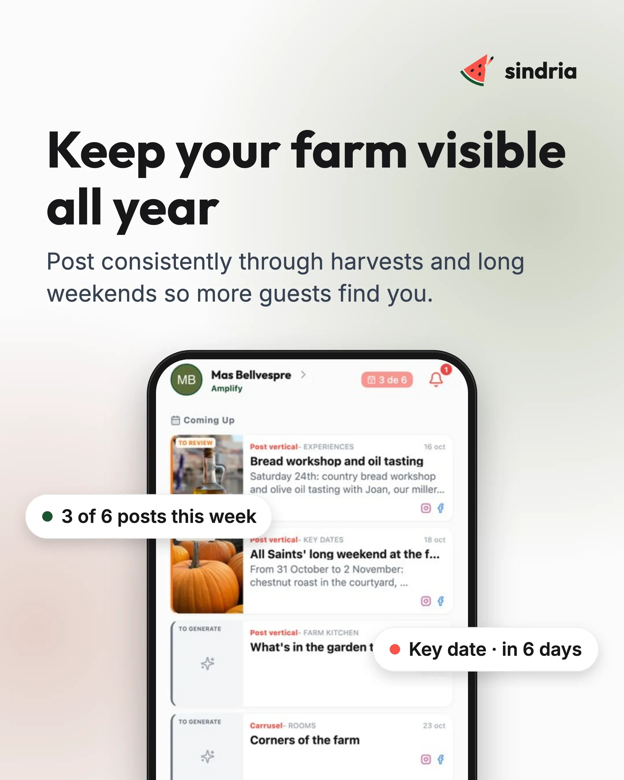 Farm stays and agritourism: Visible results