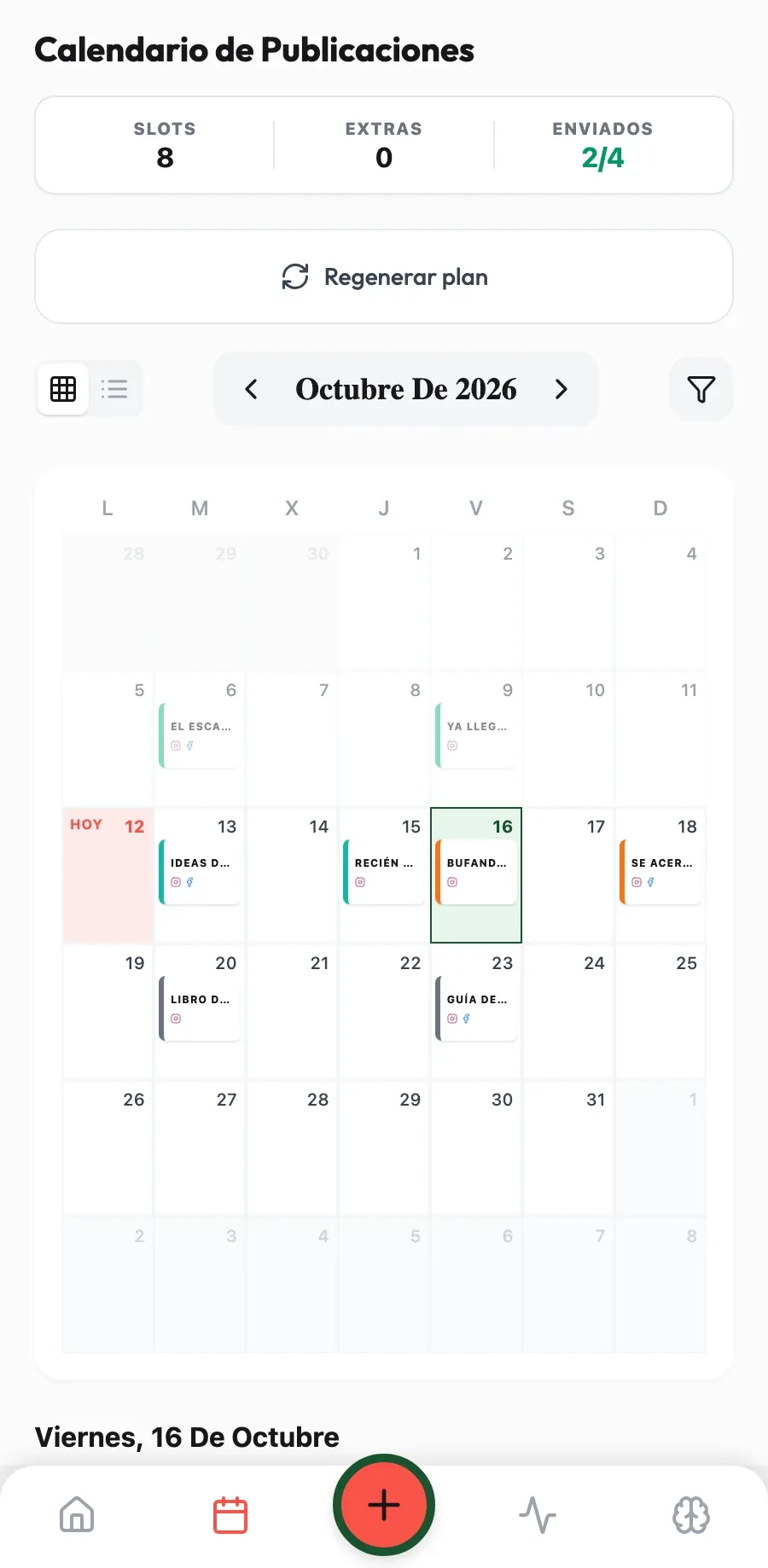 Novedades en calendario. Planifica la campaña de otoño y el Black Friday sin abrir la agenda cada día.
