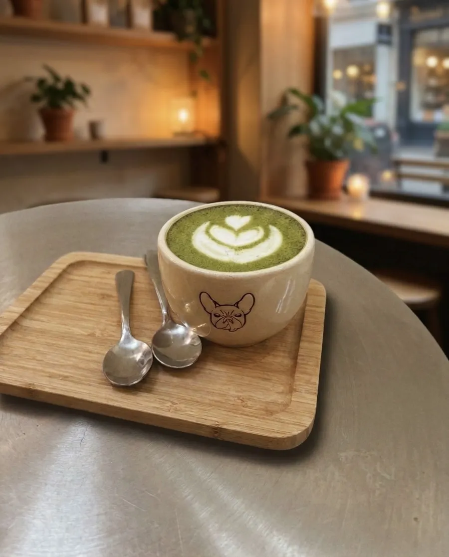 After: Matcha latte