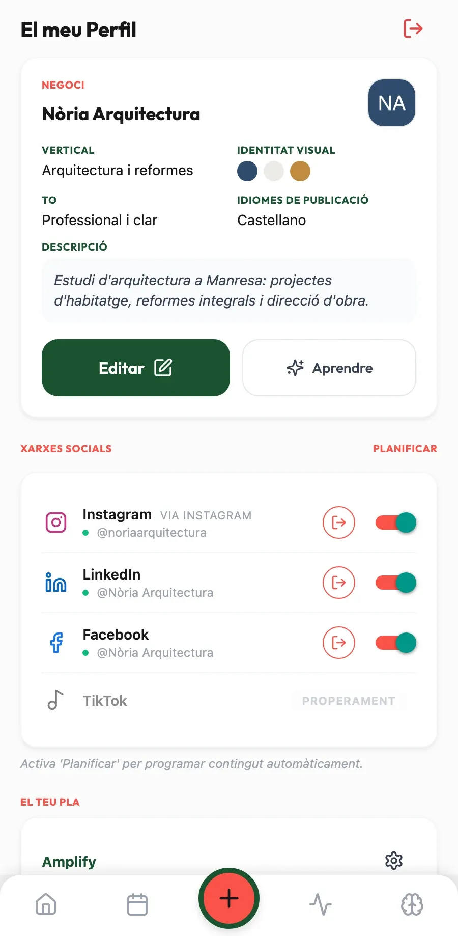 Instagram, Facebook i LinkedIn. Publica on et busquen clients i col·legues, des d'un sol lloc.