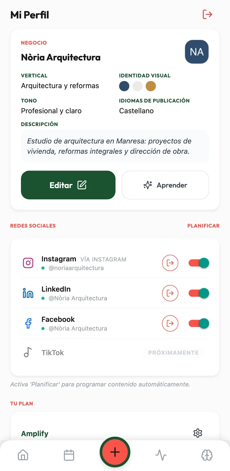 Instagram, Facebook y LinkedIn. Publica donde te buscan clientes y colegas, desde un único sitio.
