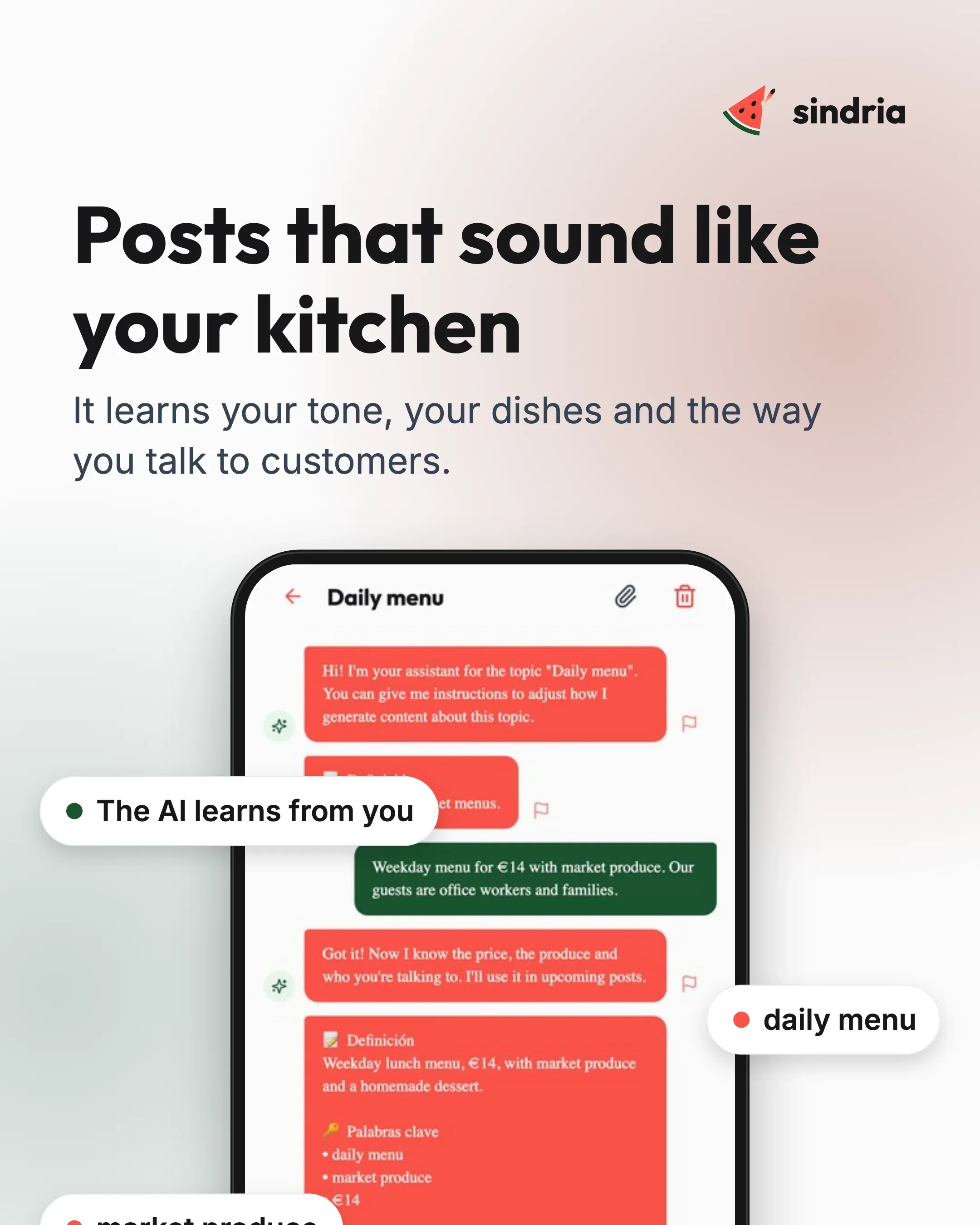 Restaurants: Your own voice