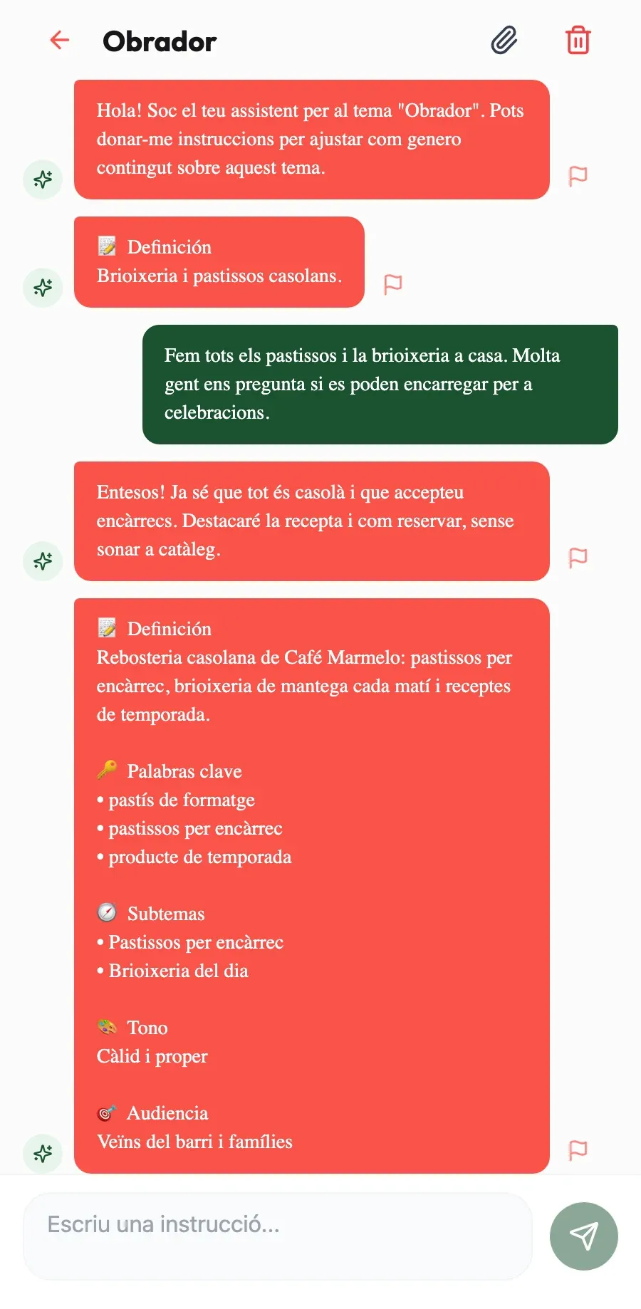 Aprèn els teus productes. Explica-li com fas el pastís de carbassa i se'n recordarà a cada post.